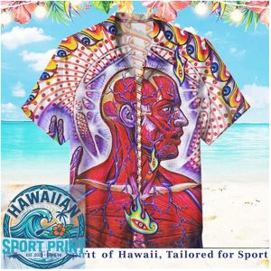 Psychedelic Surreal Human Anatomy Abstract Art Summer Hawaiian Shirt