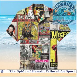 Punk Rock Bands Vintage Music Collage Hawaiian Shirt