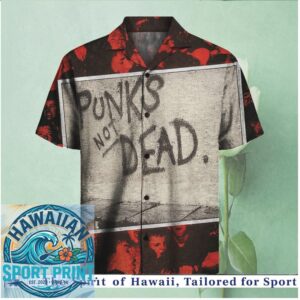 Punks Not Dead Vintage Punk Rock Movement Hawaiian Shirt