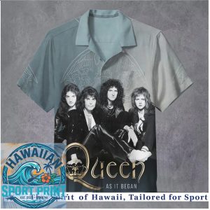 Queen Classic Rock Band Vintage Members Portrait Music Hawaiian Shirt
