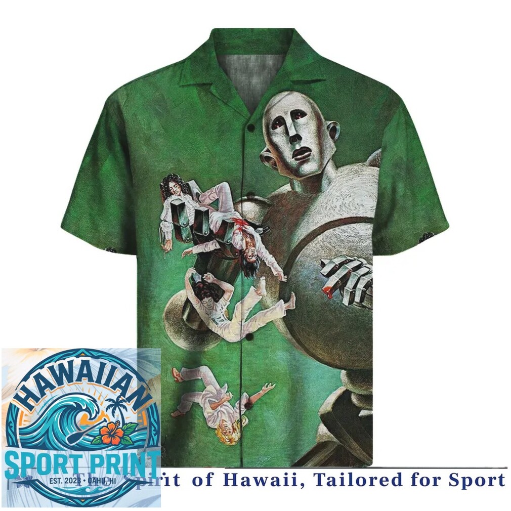 Queen News of the World Robot Classic Rock Hawaiian Shirt Queen News of the World Robot Classic Rock Hawaiian Shirt
