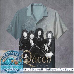 Queen Rock Band Classic Vintage Album Silhouette Hawaiian Shirt