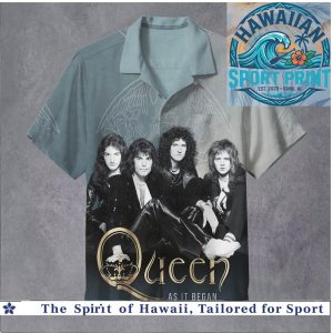 Queen Rock Band Classic Vintage Album Silhouette Hawaiian Shirt