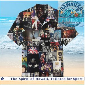 Queen Rock Band Live Concert Collage Vintage Hawaiian Shirt