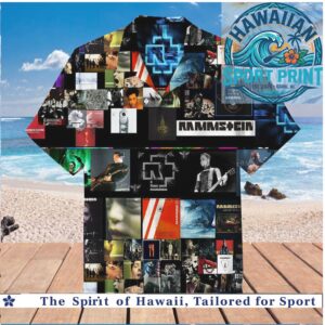 Rammstein Band Collage Music Album Retro Hawaiian Shirt
