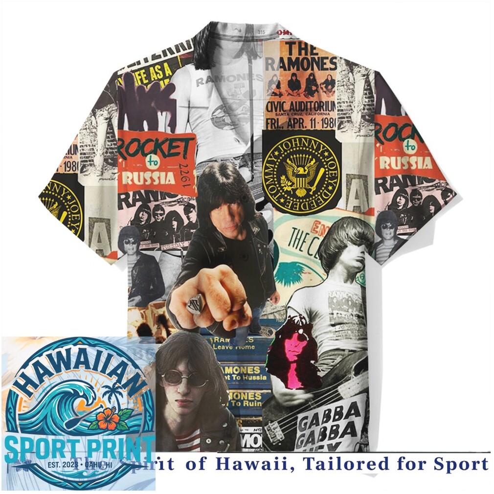 Ramones Punk Rock Band Collage Music Hawaiian Shirt Ramones Punk Rock Band Collage Music Hawaiian Shirt