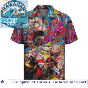 Repsol MotoGP Motorcycle Racing Speed Tropical Summer Hawaiian Shirt