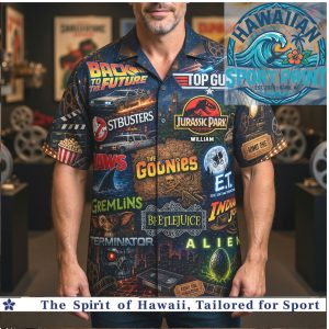 Retro 80s Movie Masterpieces Film Festival Nostalgia Tropical Hawaiian Shirt