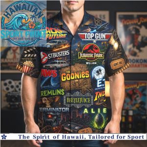 Retro 80s Movie Masterpieces Film Festival Nostalgia Tropical Hawaiian Shirt