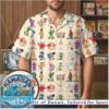 Retro Caveman And Dinosaurs Cartoon Tropical Hawaiian Shirt Retro Caveman And Dinosaurs Cartoon Tropical Hawaiian Shirt