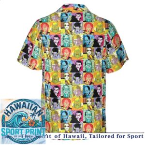 Retro Horror Monster Comic Pop Art Spooky Hawaiian Shirt
