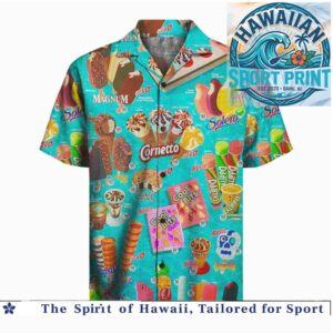 Retro Ice Cream Brands Magnum Solero Sweet Summer Hawaiian Shirt