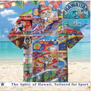 Retro Namco Classic Arcade Video Games 80s Gaming Collage Hawaiian Shirt