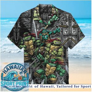Retro Ninja Turtles Comic Art 90s Nostalgia Summer Hawaiian Shirt