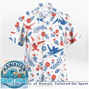 Retro Pokemon Floral Tropical Summer Hawaiian Shirt