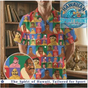 Retro Punch Out Video Game Characters Collage Hawaiian Shirt