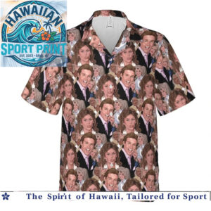 Retro Vintage Celebrity Portrait Collage Hawaiian Shirt