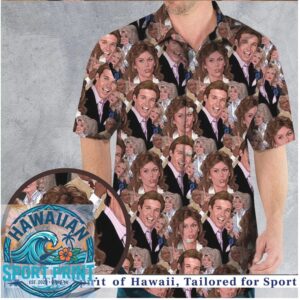 Retro Vintage Celebrity Portrait Collage Hawaiian Shirt