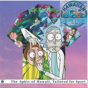 Rick and Morty Sci Fi Cartoon Trippy Comedy Hawaiian Shirt