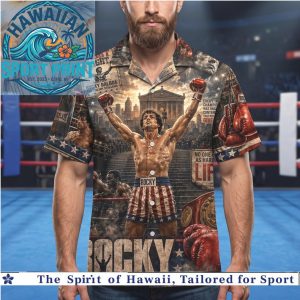 Rocky Balboa Boxing Legend Philadelphia Steps Movie Tribute Aloha Shirt