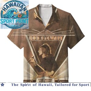 Rod Stewart Classic Rock Singer Atlantic Crossing Album Hawaiian Shirt
