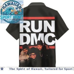 Run DMC Hip Hop Group Vintage Graffiti Retro Hawaiian Shirt