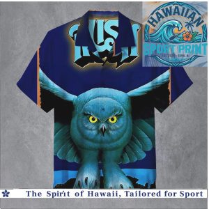 Rush Fly by Night Owl Progressive Rock Album Cover Hawaiian Shirt