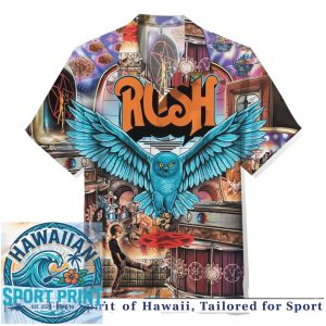 Rush Progressive Rock Band Owl Symbolism Hawaiian Shirt