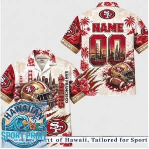 San Francisco 49ers Football Hawaiian Shirt Beach Aloha Button Down Shirt