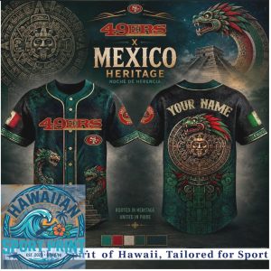 San Francisco 49ers Mexico Heritage Aztec Dragon Baseball Jersey