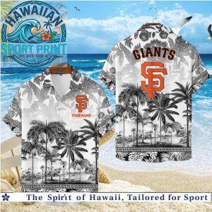 San Francisco Giants Baseball Palm Tree Aloha Hawaiian Shirt