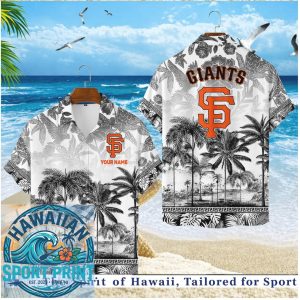 San Francisco Giants Baseball Palm Tree Aloha Hawaiian Shirt