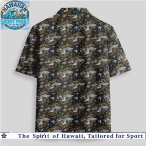 Sci Fi Spaceship Starship Galaxy Pattern Retro Hawaiian Shirt