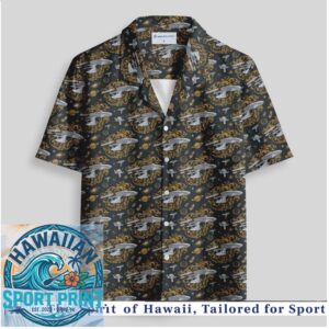Sci Fi Spaceship Starship Galaxy Pattern Retro Hawaiian Shirt