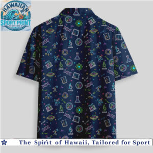 Science Physics Neon Lab Symbols Geek Nerd Hawaiian Shirt