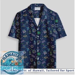 Science Physics Neon Lab Symbols Geek Nerd Hawaiian Shirt