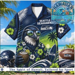 Seattle Seahawks Eagle Tropical Summer Hawaiian Shirt Beach
