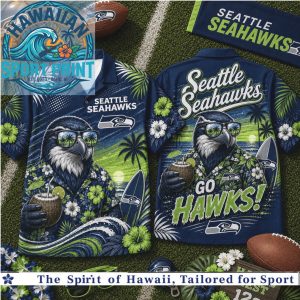 Seattle Seahawks Eagle Tropical Summer Hawaiian Shirt Beach