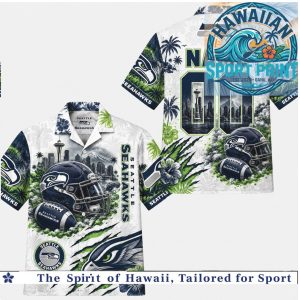 Seattle Seahawks Football Hawaiian Shirt Beach Aloha Button Down Shirt