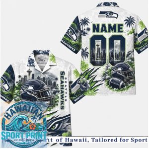Seattle Seahawks Football Hawaiian Shirt Beach Aloha Button Down Shirt