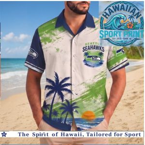 Seattle Seahawks NFL Tropical Ocean Wave Hawaiian Shirt Summer Aloha Style