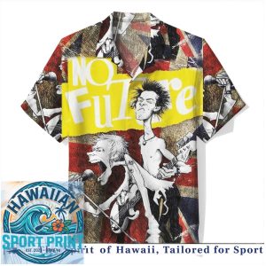 Sex Pistols No Future Punk Rock Union Jack British Flag Hawaiian Shirt