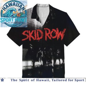 Skid Row Hard Rock Band Heavy Metal Tour Concert Hawaiian Shirt