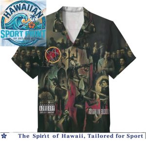 Slayer Reign In Blood Thrash Metal Church Skull Hawaiian Shirt