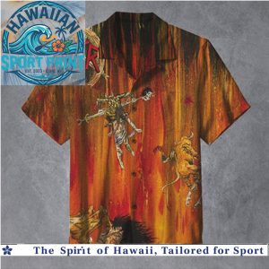 Slayer Thrash Metal Band Heavy Metal Fiery Hellscape Hawaiian Shirt