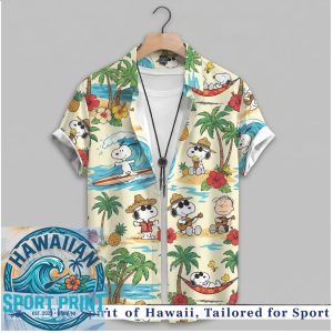 Snoopy Beach Vacation Ukulele Tropical Hawaiian Shirt