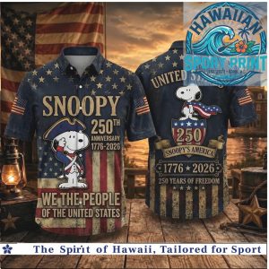 Snoopy We The People 250 Years American Independence Patriotic Aloha Shirt