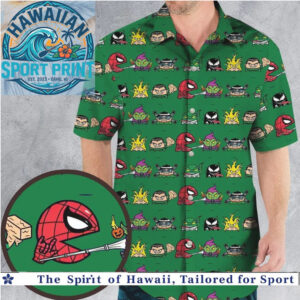 Spider Man Green Goblin Cartoon Tropical Hawaiian Shirt