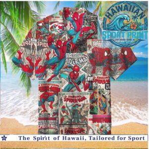 Spider Man Marvel Comic Books Retro Superhero Hawaiian Shirt