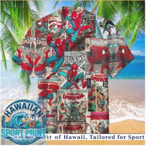 Spider Man Marvel Comic Books Retro Superhero Hawaiian Shirt
